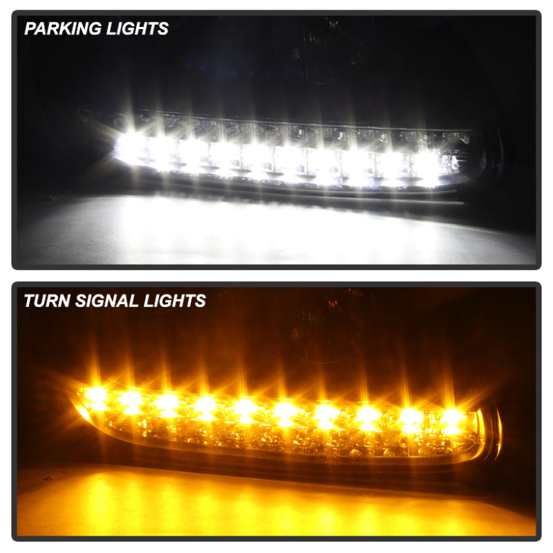 Spyder 5080967 fits Porsche 03-06 Cayenne Projector Xenon/HID Model- DRL LED Bl