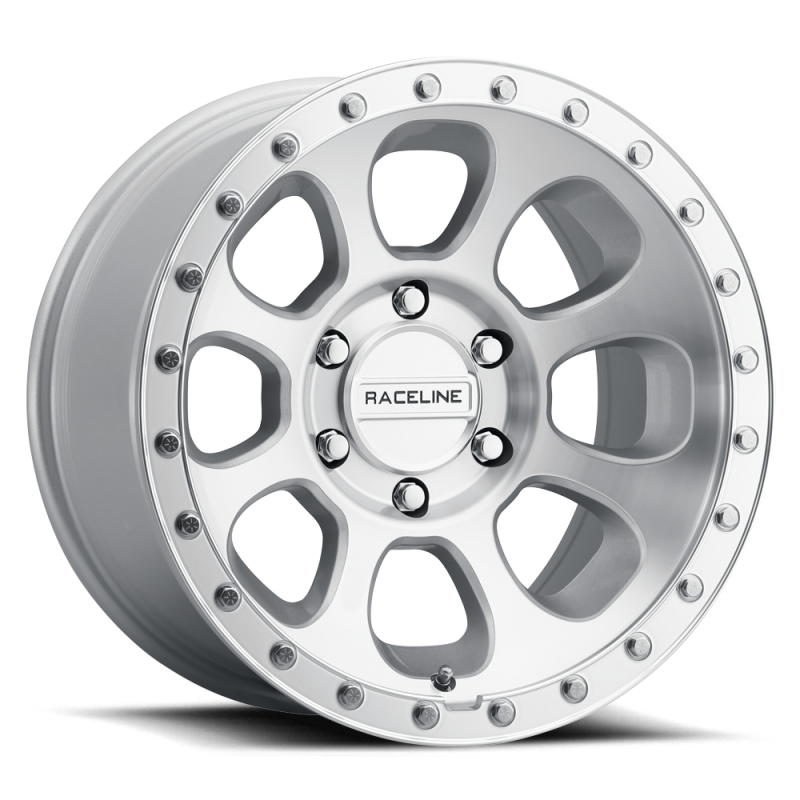 Raceline 961MC Bolt 17x9in / 5x127 BP / -12mm Offset / 78.1mm Bore - Machined Cc