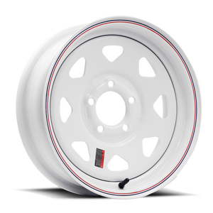Raceline 8068080 80 Series 8 Spoke 16x8in / 8x6.5 BP / 4.5in BS - White