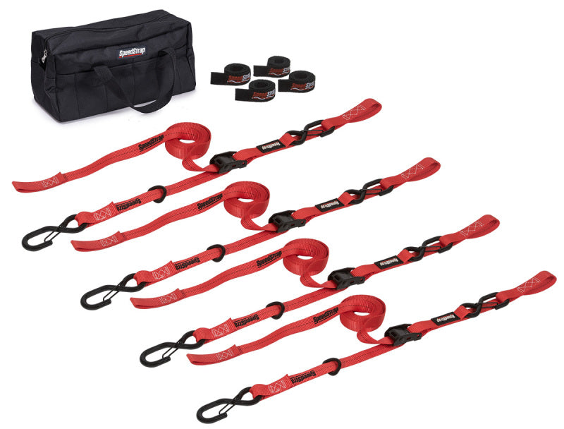 SpeedStrap 71763 1In Motorcycle Tie-Down Kit - Red