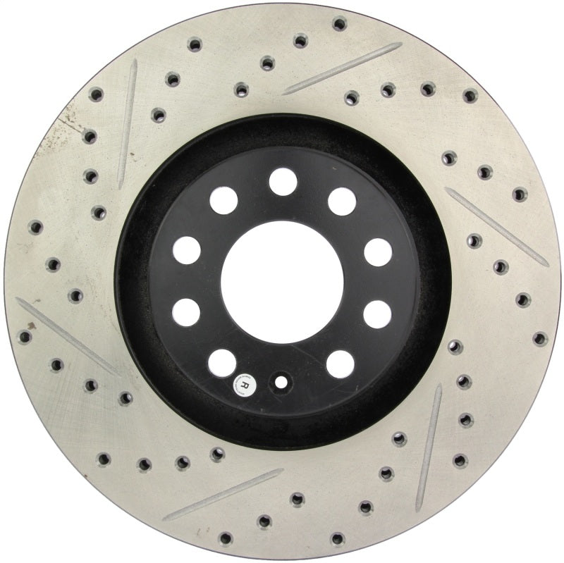 Stoptech 127.33096R 05-06 Audi A4 Quattro/ 02-04 A6 Quattro / 99-02 S4 Front Right Slotted & Drilled Rotor