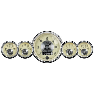 AutoMeter 2002 Gauge Kit 5 Pc 3-3/8in./2-1/16in. Elec Speedo Wheel Odo Prestige