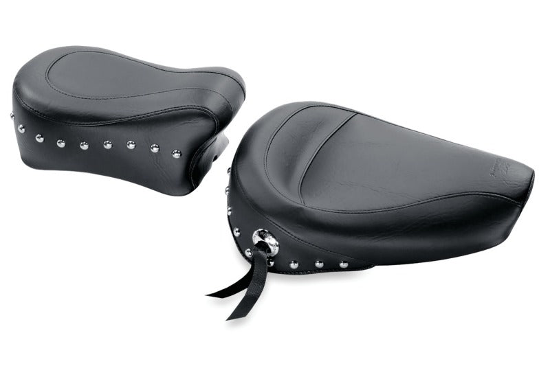 Mustang 75700 Harley Sportster Standard Touring Solo Seat w/Studs - Black