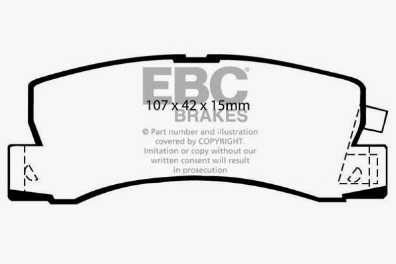 EBC DP2628 fits Lexus 90-91 ES250 2.5 Greenstuff Rear Brake Pads