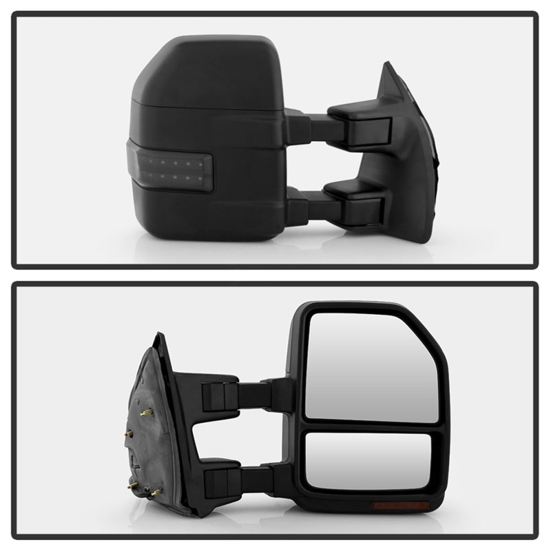 xTune 9943119 08-15 fits Ford Super Duty LED Telescoping Manual Mirrors - Smk (