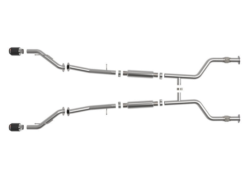 AFE 49-36138-C Takeda 2023 fits Nissan Z 2 1/2in 304 SS Cat-Back Exhaust System