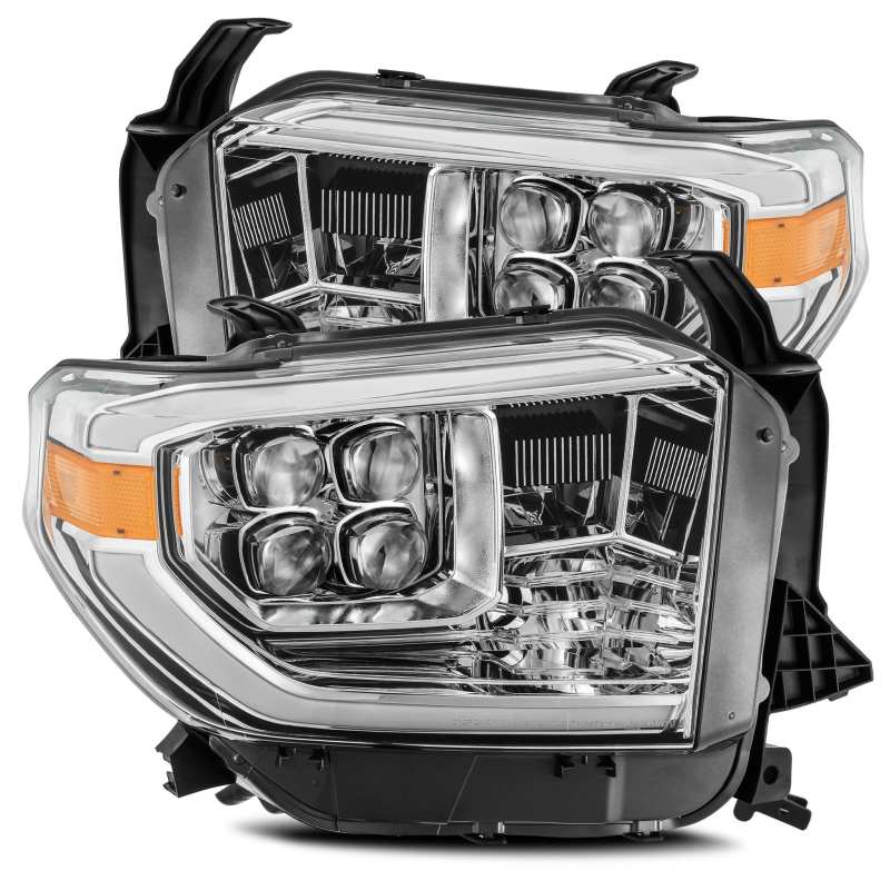 AlphaRex 880771 fits Toyota 14-19 Tundra NOVA LED Projector Headlights Plank Style Chrome w/Activ Light/DRL