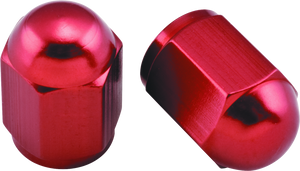 BikeMaster 151689 BikeMaster Valve Caps Aluminum (6 Pair) - Red