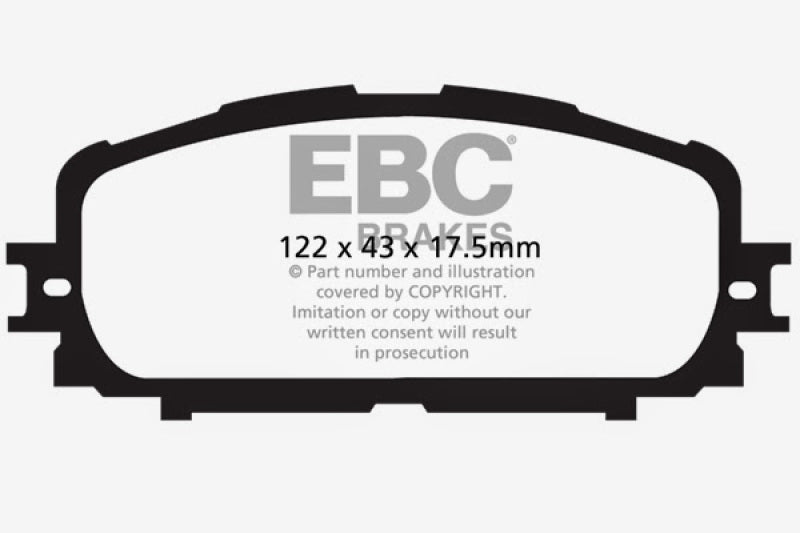 EBC DP21897 12+ fits Toyota Yaris 1.5 Greenstuff Front Brake Pads