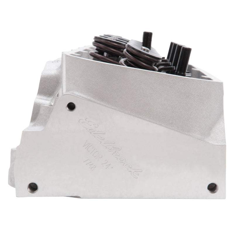 Edelbrock 77485 Cyl Head BBC Victor Jr 24 Deg Rect Port 300cc 106cc Combustion Chamber