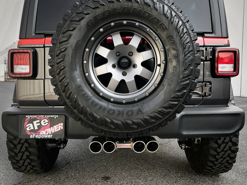 AFE 49-38073-P Series 2.5in 304 SS Cat-Back Exhaust w/ Polished Tip 18-20 fits