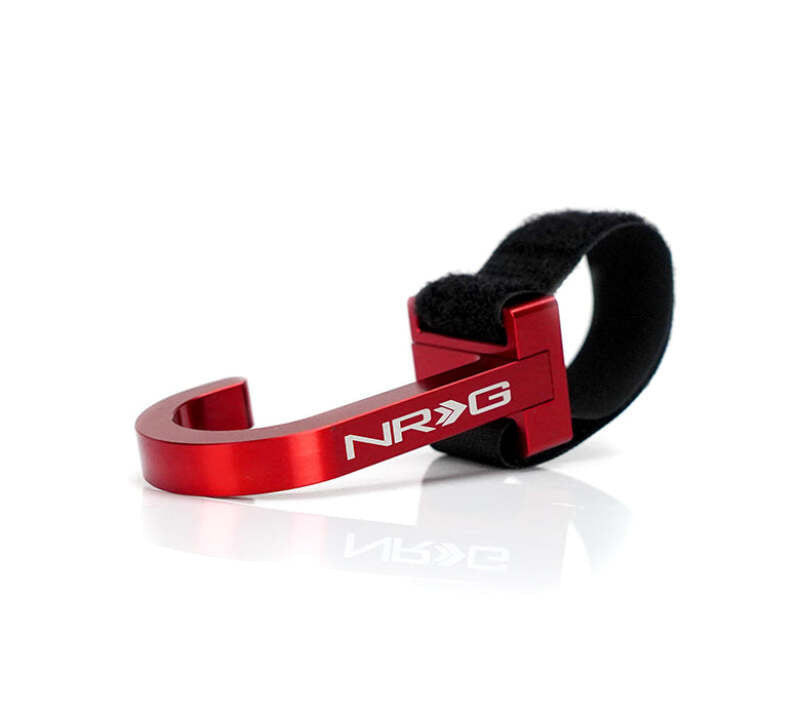 NRG STR-100RD Steering Wheel Hook CNC Aluminum w/ Laser Logo - Red
