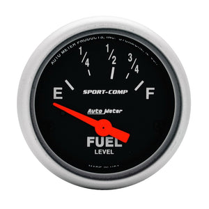 AutoMeter 3315 Autometer 2-1/16in 73 OHMS Empty / 10 OHMS Full Electric Sport-Comp Gauge
