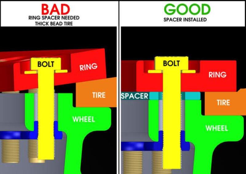 Raceline RBL20-SPACER 38 hole Beadlock Spacer Kit 1/8in - 4 Piece