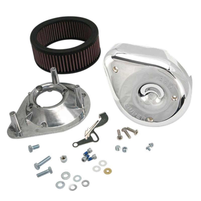 S&S 17-0440 Cycle 66-84 BT w/ 5 Gal Tanks Notched Teardrop Air Cleaner Kit for S