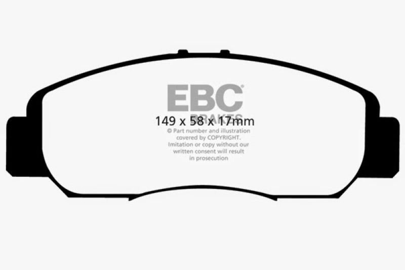 EBC DP21669 fits Acura 06-11 CSX (Canada) 2.0 Greenstuff Front Brake Pads