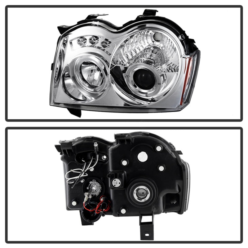 Spyder 5011107 fits Jeep 05-07 Grand Cherokee Projector Headlights LED Halo LED