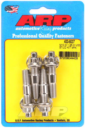 ARP 400-8007 M10 x 1.25 x 55mm Broached 4 Piece Stud Kit