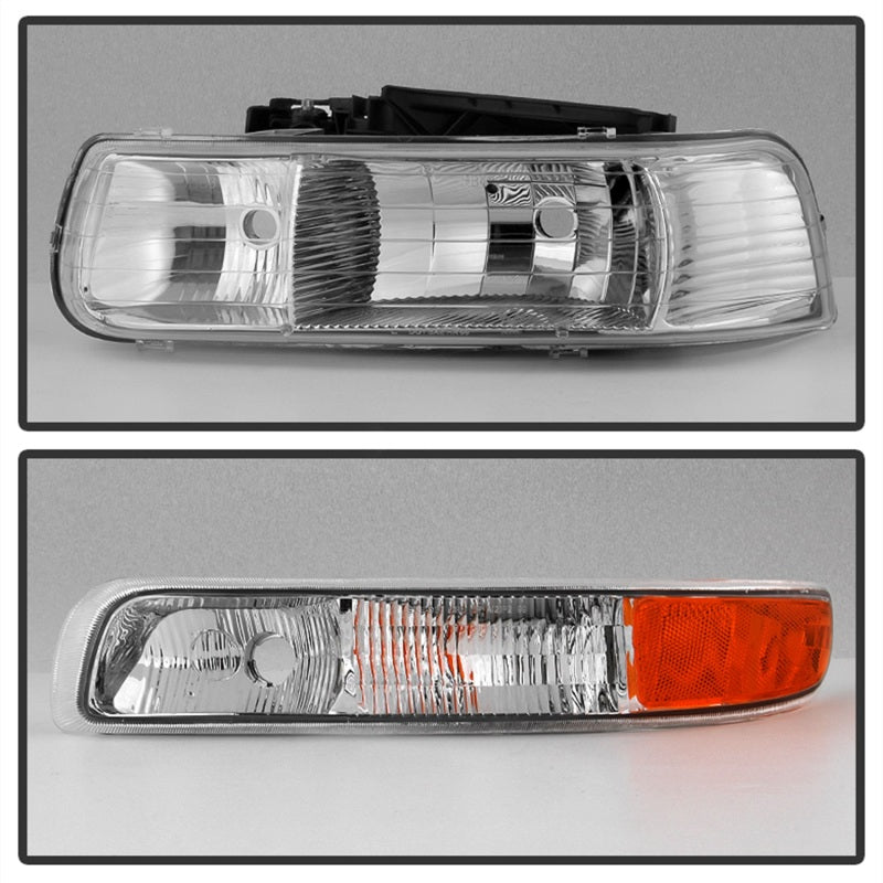 xTune 9035111 fits Chevy Silverado 1500 99-02 OEM Style Headlights w/ Bumper Li