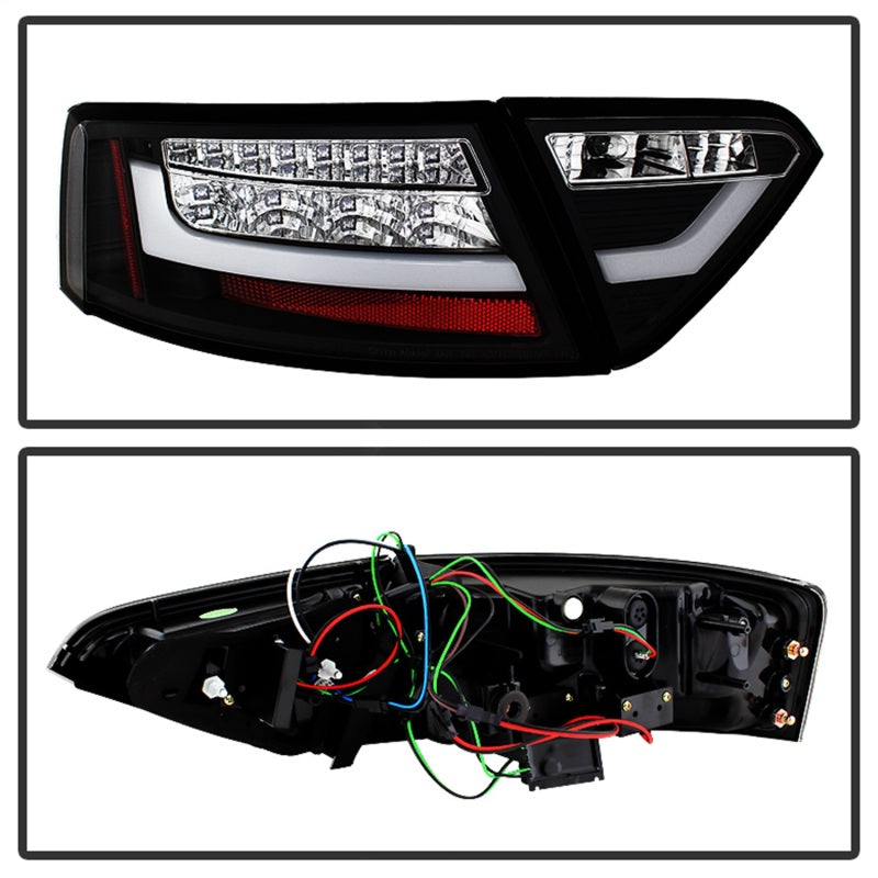 Spyder 5082275 fits Audi 08-12 A5 LED Tail Lights Black ALT-YD-AA508-LED-BK