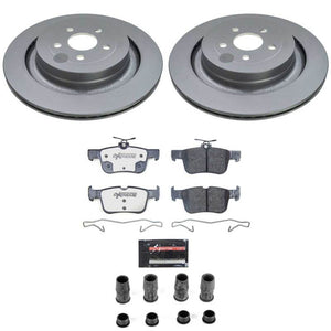 Power Stop 19-24 Ford Edge Rear Z36 Coated Truck & Tow Brake Kit