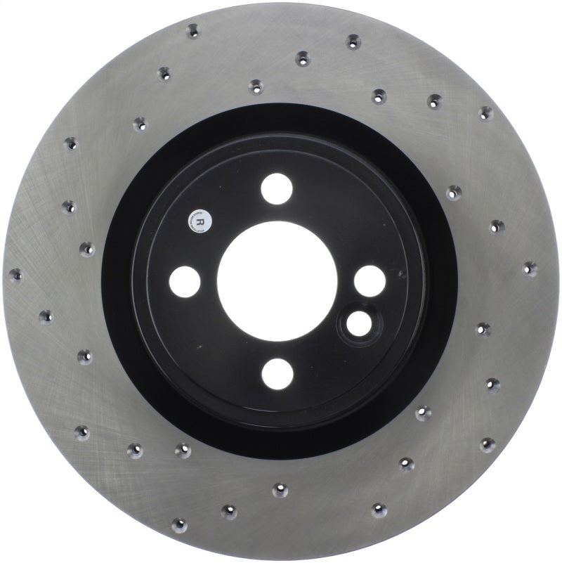 Stoptech 128.34114R Sport Cross Drilled Brake Rotor - Front Left