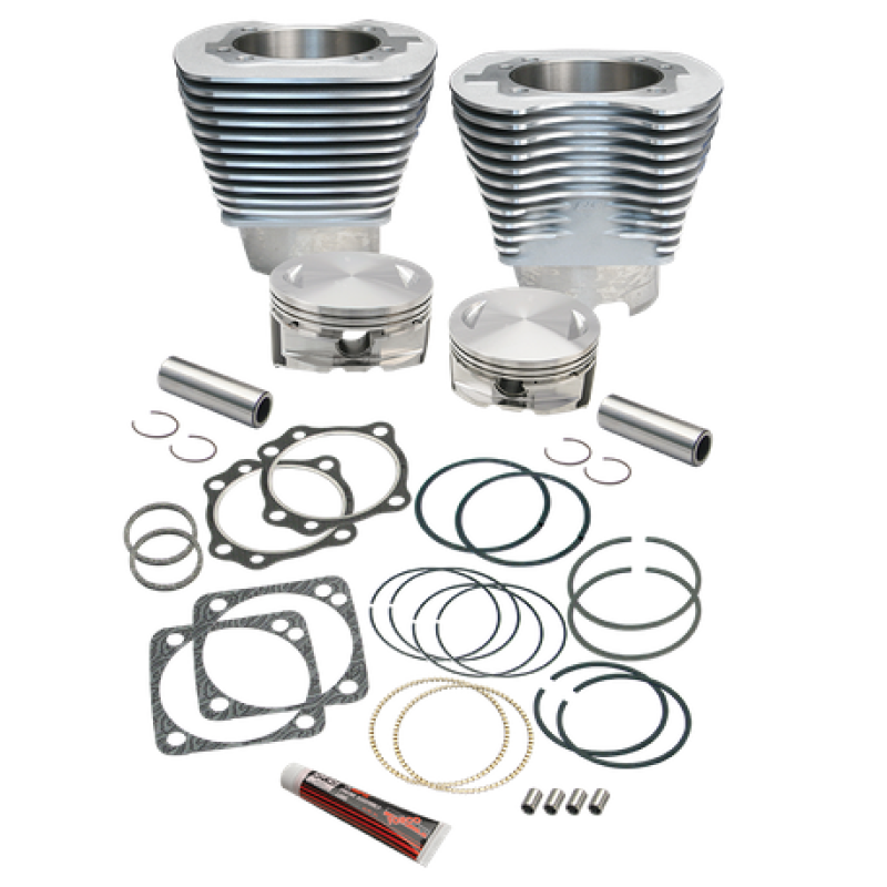 S&S 910-0229 Cycle 84-99 BT 4 1/8in Bore Cylinder & Pistons Kit For S&S V124 Eng