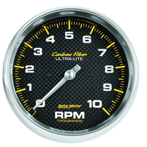 AutoMeter 4898 Autometer Carbon Fiber Series 5-inch 10000 RPM Tachometer