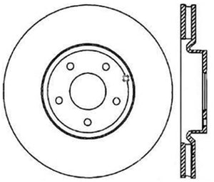 Stoptech 127.42079R SportStop 6/02-08 fits Nissan 350Z / 8/02-04 Infiniti G35 Slotted & Drilled Rear Right Rotor