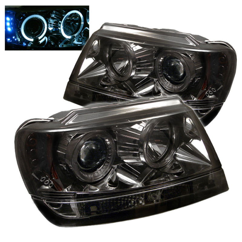 Spyder 5011169 fits Jeep 99-04 Grand Cherokee Projector Headlights LED Halo LED