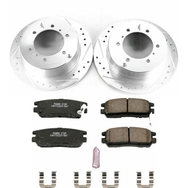 PowerStop K5022 fits Mitsubishi 91-00 Montero Rear Z23 Evolution Sport Brake Kit