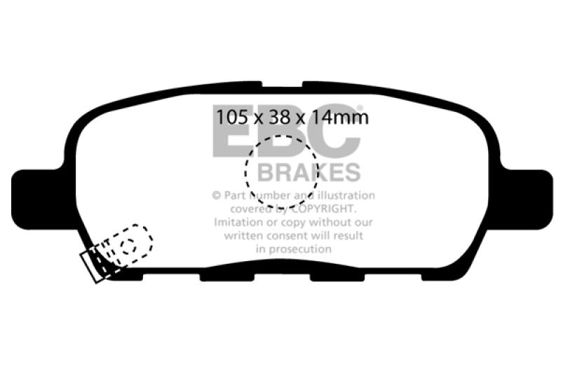 EBC DP21955 fits Infiniti 08-13 EX35 3.5 Greenstuff Rear Brake Pads