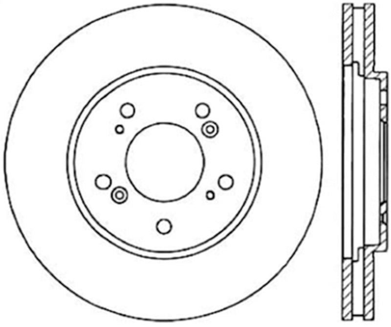 Stoptech 126.40028CSR 91-96 fits Acura NSX Front Right Cryo Slotted Rotor