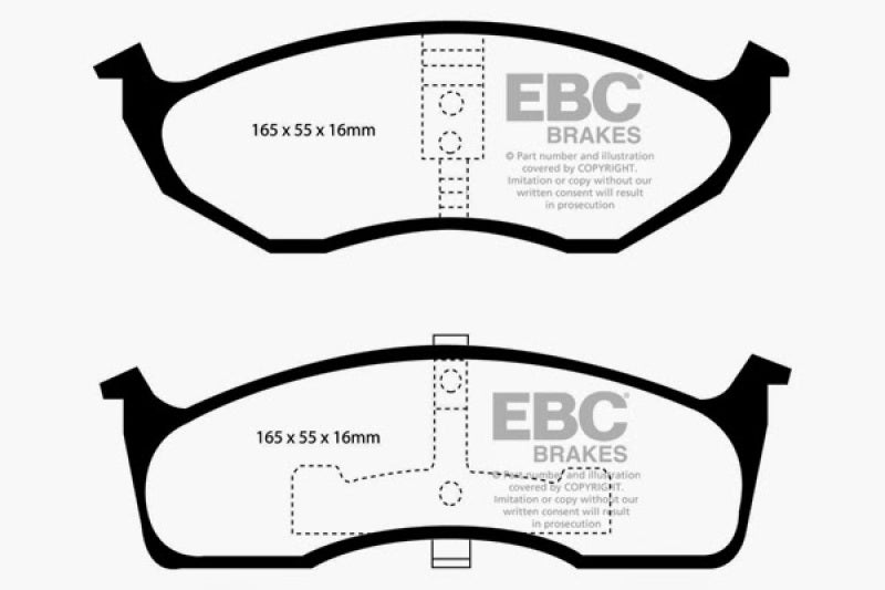 EBC DP21623 fits Chrysler 99-04 300M 3.5 Greenstuff Front Brake Pads