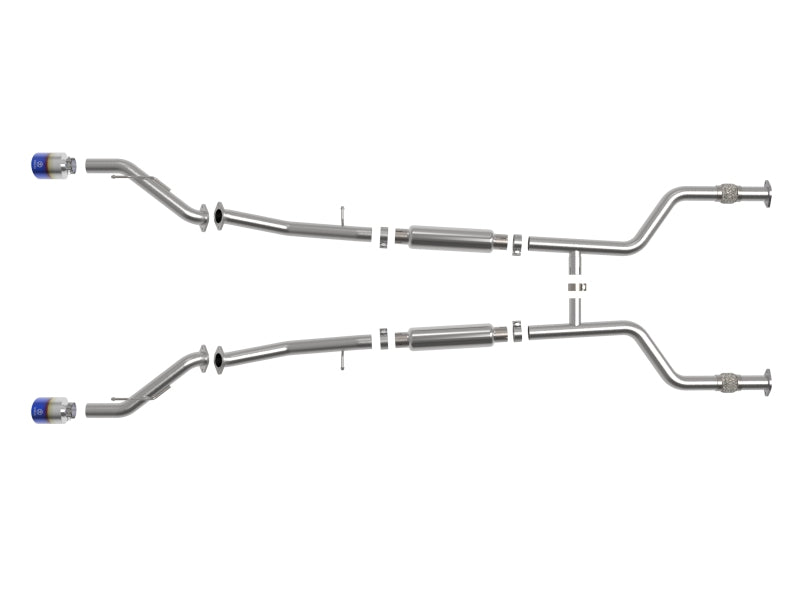 AFE 49-36138-L Takeda 2023 fits Nissan Z 2 1/2in 304 SS Cat-Back Exhaust System