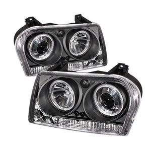 Spyder 5009180 fits Chrysler 05-08 300 Projector Headlights LED Halo LED Blk (N