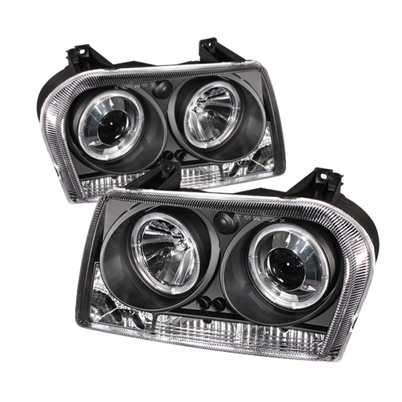Spyder 5009180 fits Chrysler 05-08 300 Projector Headlights LED Halo LED Blk (N