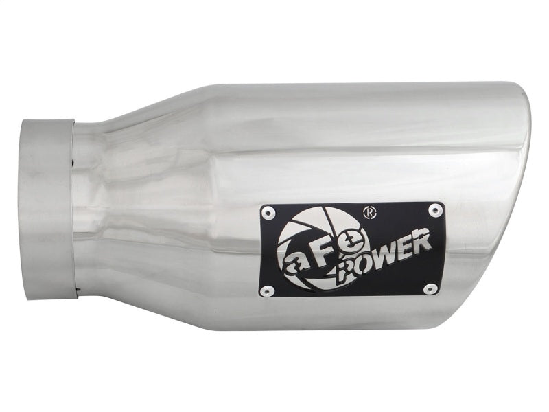 AFE 49T40601-P12 orce-XP 304 SS Right Side Single Wall Polished Exhaust Tip 4in