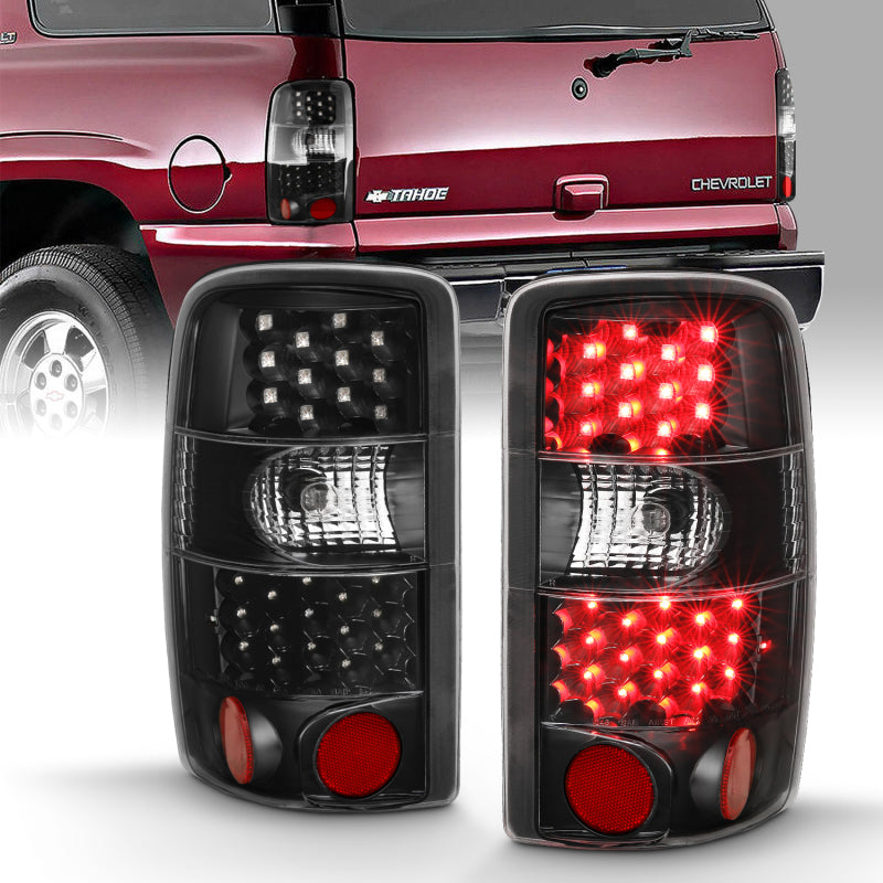 ANZO 311298 2006 fits Chevrolet 00-20 Tahoe Led Taillights Black/Clear