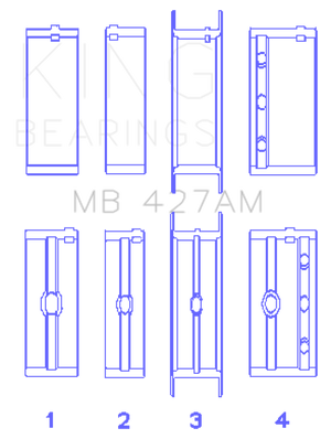 KING KINGMB427AM0.75 fits KING MB427AM0.75 Engine Bearings ChevrolET 173 V6 (Si