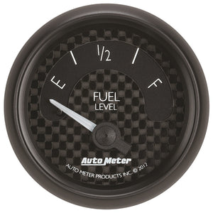 AutoMeter 8016 Autometer GT Series 52mm Short Sweep Electronic 240-33 ohms Fuel Level (For use w/ 3262)