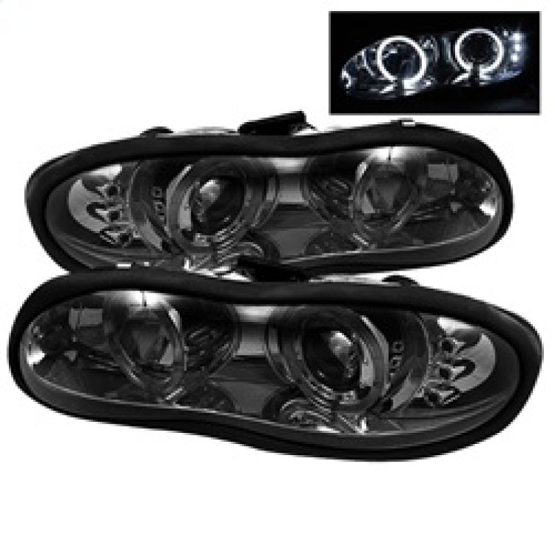 Spyder 5009258 fits Chevy 98-02 Camaro Projector Headlights LED Halo LED Smke -
