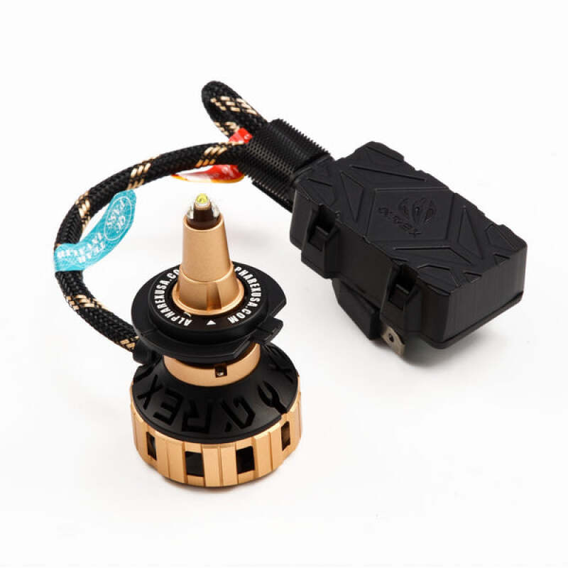AlphaRex 110012 Gold Ammo Panoramic LED Light Bulbs - H11
