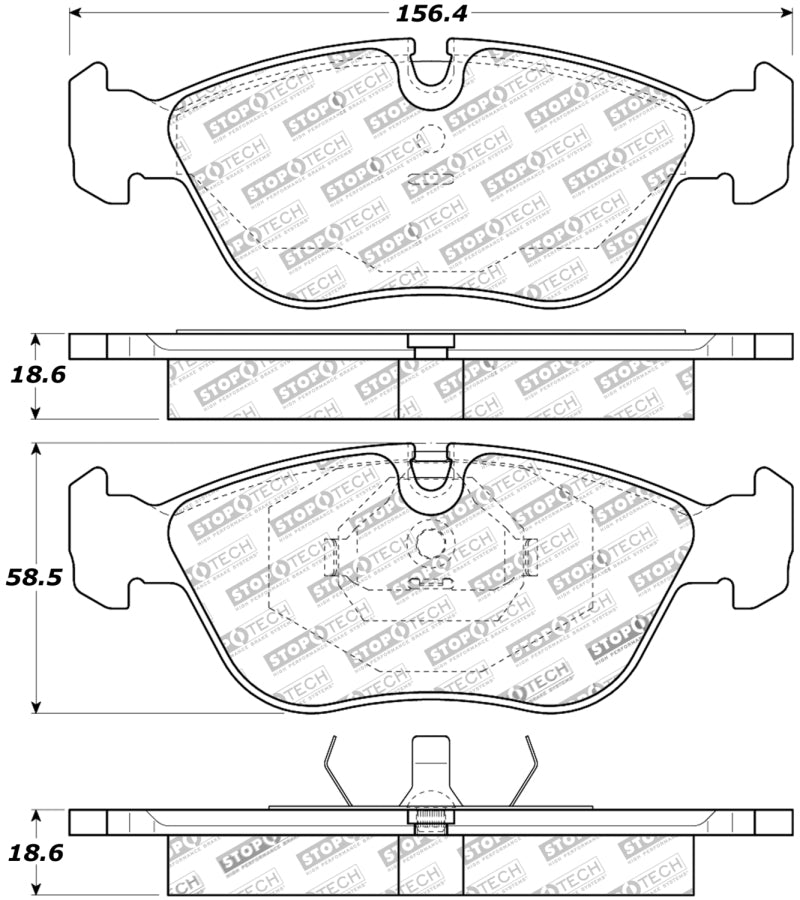 Stoptech 308.0618 Street Touring 98-04 Volvo S60/98-00 S70/98-00 V70 Front Brake Pads