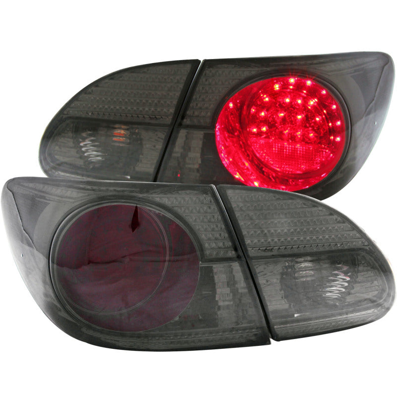 ANZO 321270 2008 fits Toyota 03-20 Corolla LED Taillights Red/Smoke