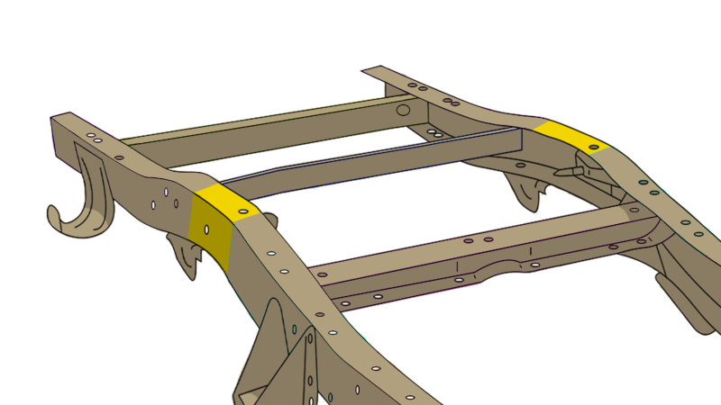 RustBuster RB7353R Over Axle Frame Section