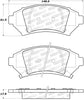 Stoptech 308.1076 Street Brake Pads