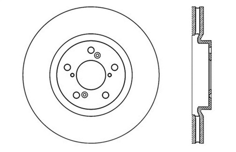 Stoptech 128.40071R Drilled Sport Brake Rotor