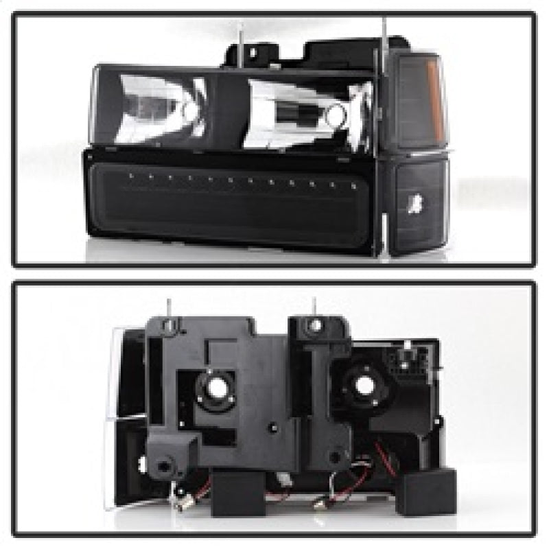 5069542 Xtune Blazer Full Size Corner/LED Bumper Headlights Black HD-JH-CCK88-