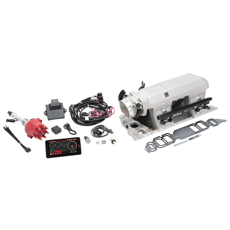 Edelbrock 35870 Pro Flo 4 XT EFI System Seq Port BBC Rect Port Std Deck 625 Max HP 35lb/hr Satin Finish